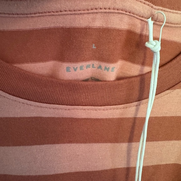 New women’s Everlane organic cotton striped short sleeve T-shirt size Large Fall - Picture 6 of 6